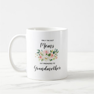 Pink Blush Floral Personalised Grandmother  Coffee Mug