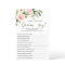 Pink Blush Flowers Greenery Bridal Shower Game