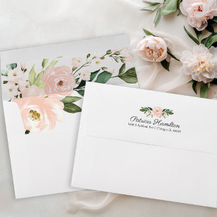 Pink Blush Gold Geometric Bridal Shower Envelope