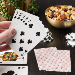Pink Blush Gold Tufts Playing Cards