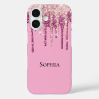 Pink Blush Ice Cream Glitter Drips