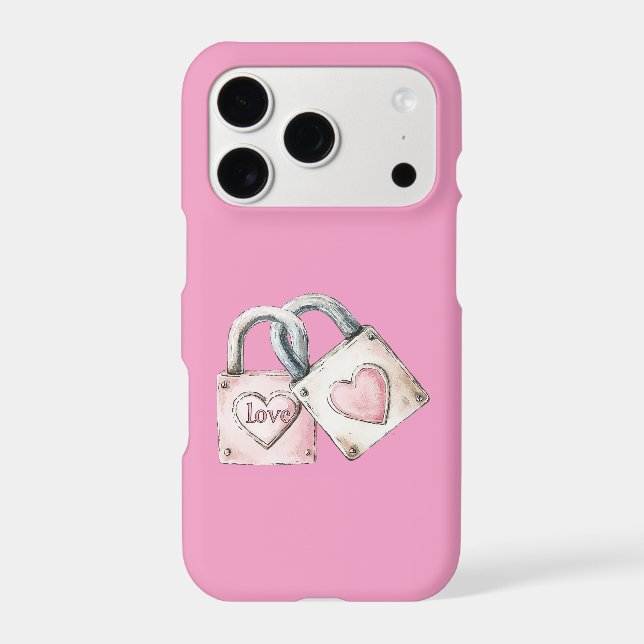 Pink Blush Love Heart Locks (Back)