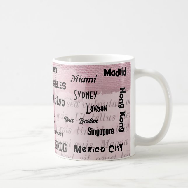 pink blush Mega city  Coffee Mug (Right)