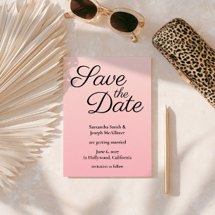 Pink Blush Ombre Save The Date