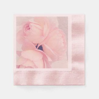 Pink Blush Pink Rose Napkin