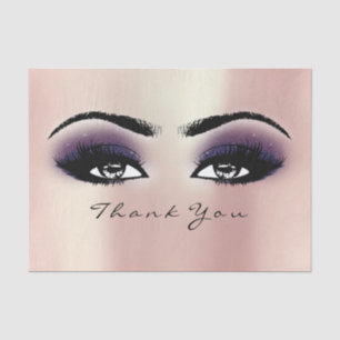 Pink Blush Purple Blush Metallic Thank You Eyes Tissue Paper