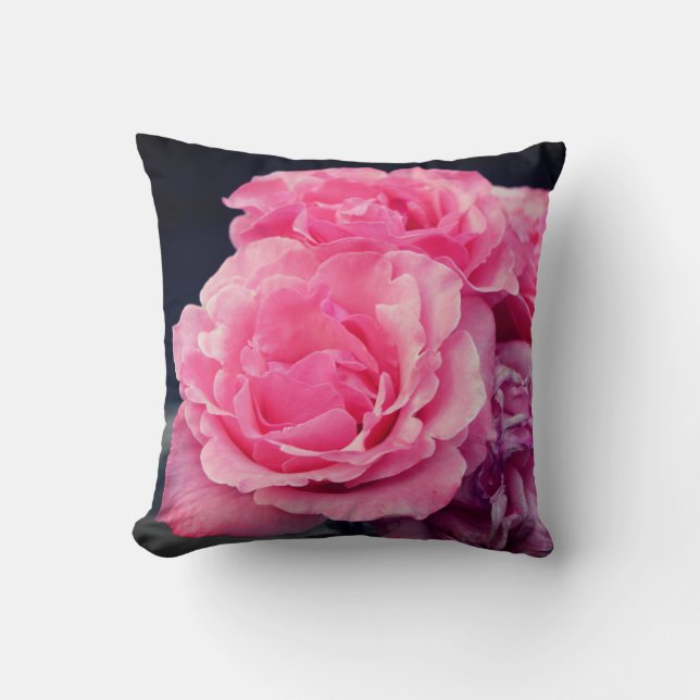 Pink Blush Rose Cushion (Front)