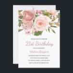 Pink Blush Rose Gold 21st Birthday Party Invite<br><div class="desc">Pink Blush Rose Gold 21st Birthday Party Invite

See matching collection In Niche and Nest Store</div>