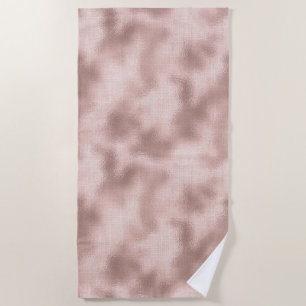 Pink Blush Rose Gold Beach Towel