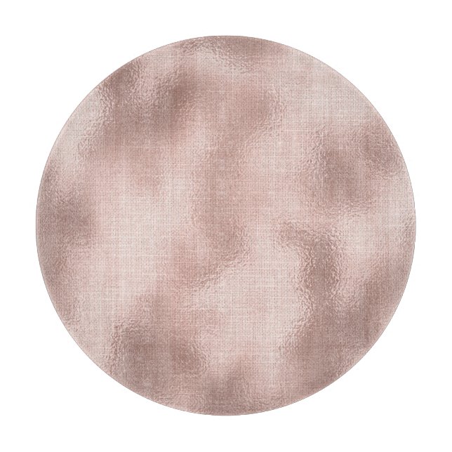 Pink Blush Rose Gold Glam Sparkle Cutting Board (Front)