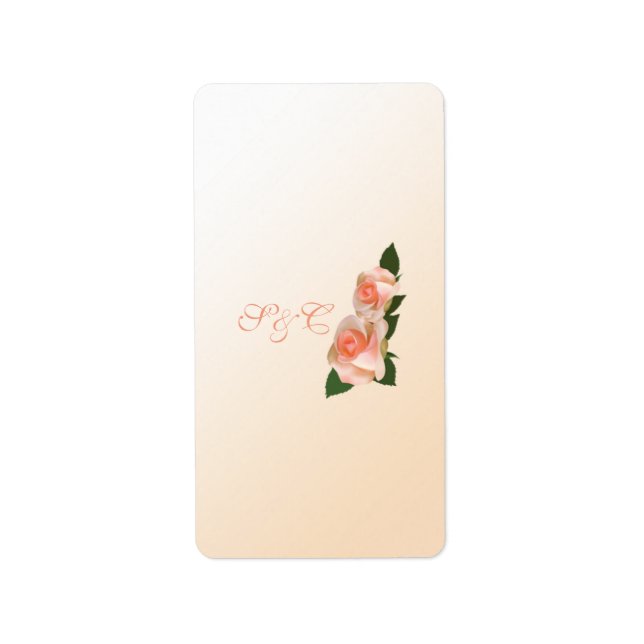 Pink Blush Rose Hershey's Miniature Wrapper Label (Front)