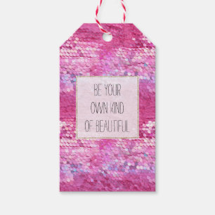 Pink Blush Sparkle Mermaid Gift Tags