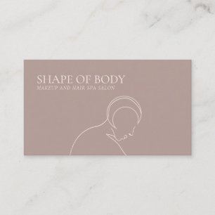 Pink Blush Spiritual Woman Body Feminine Hair Moon Business Card