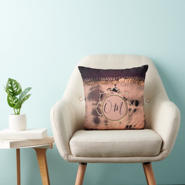 Pink Blush Tie Dye OM Lotus  Cushion (Chair)