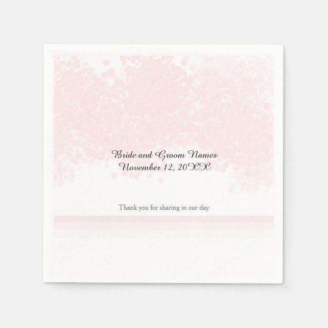 Pink Blush Wedding Elegance Napkin (Front)