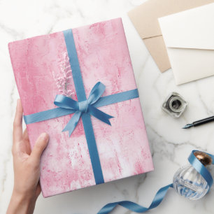 Pink Blush White Bridal Shower Wrapping Paper
