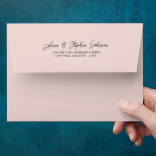 Pink Blush with Return Address Envelope