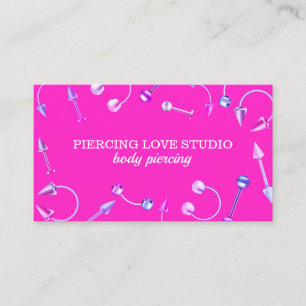 Pink Body Jewellery Craft Piercing Business Card