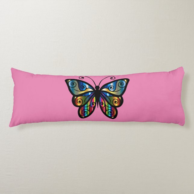 PINK BODY PILLOW BUTTERFLY (Front)
