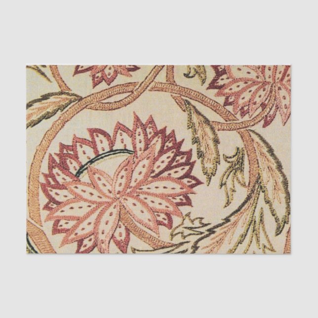 Pink Bohemian Flowers Tissue Paper (Front)