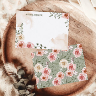Pink Bohemian Rustic Personalised Stationery Card