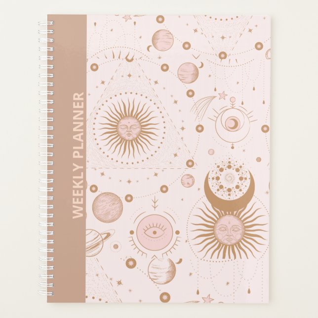 PINK BOHO DESIGN WEEKLY PLANNER (Front)