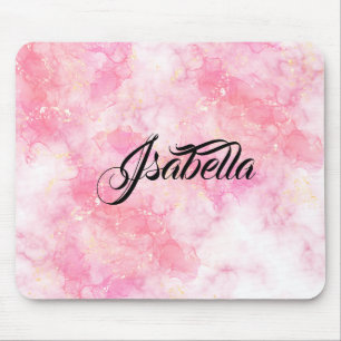 Pink Boho minimalist Ephemera Mouse Pad