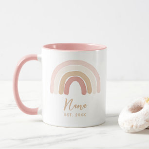 Pink Boho Rainbow Nana Established Mother's Day Mug