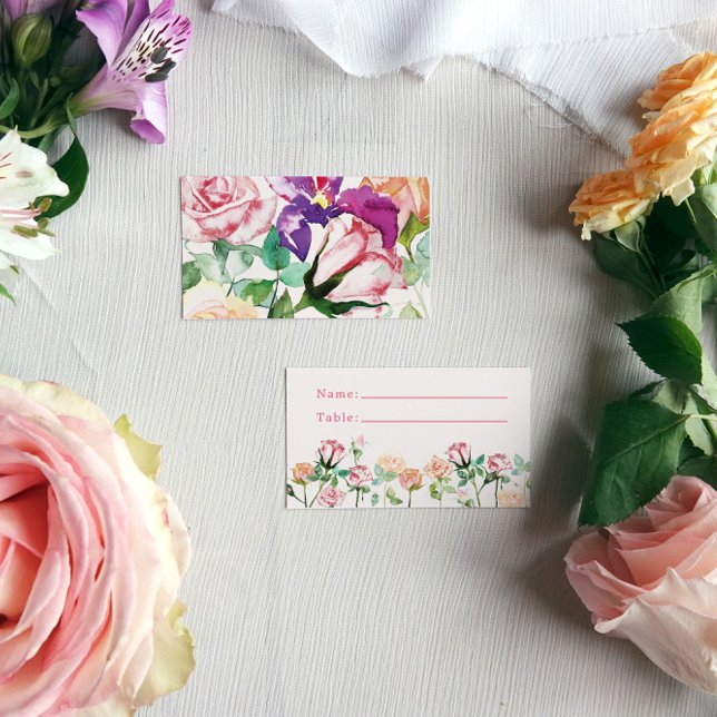 Pink Boho Rustic Garden Place Card (Creator Uploaded)