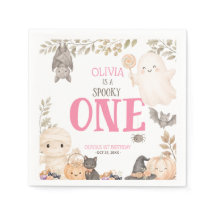 Pink Boho Spooky One 1st Birthday Cute Ghost