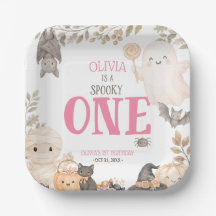 Pink Boho Spooky One 1st Birthday Cute Ghost