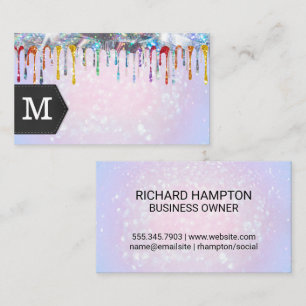 Pink Bokeh Glamour Glitter   Business Card