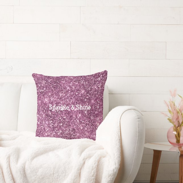 Pink Bokeh Glitter Cushion (Couch)
