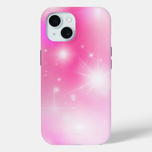 Pink Bokeh Stars iPhone 15 Case