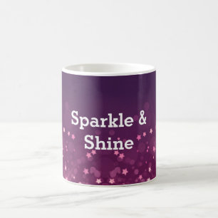 Pink Bokeh Stars Coffee Mug