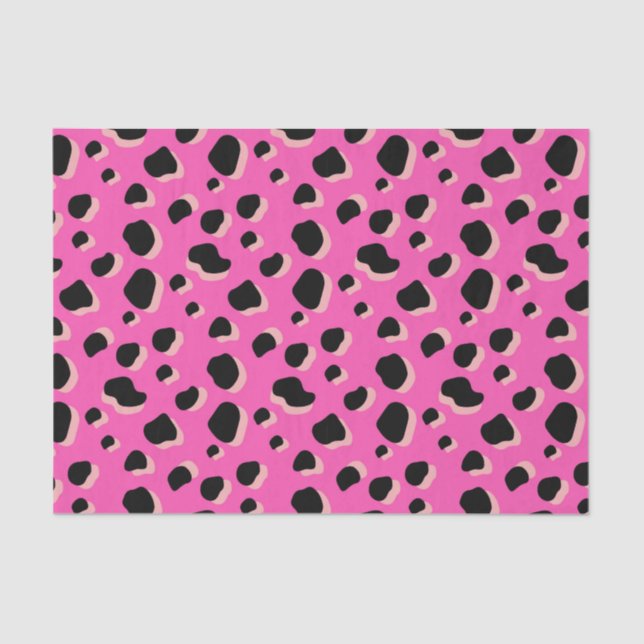 Pink Bold Animal Print 80s Tissue Paper (Front)