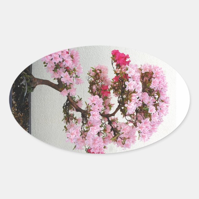 Pink Bonsai Tree stickers (Front)