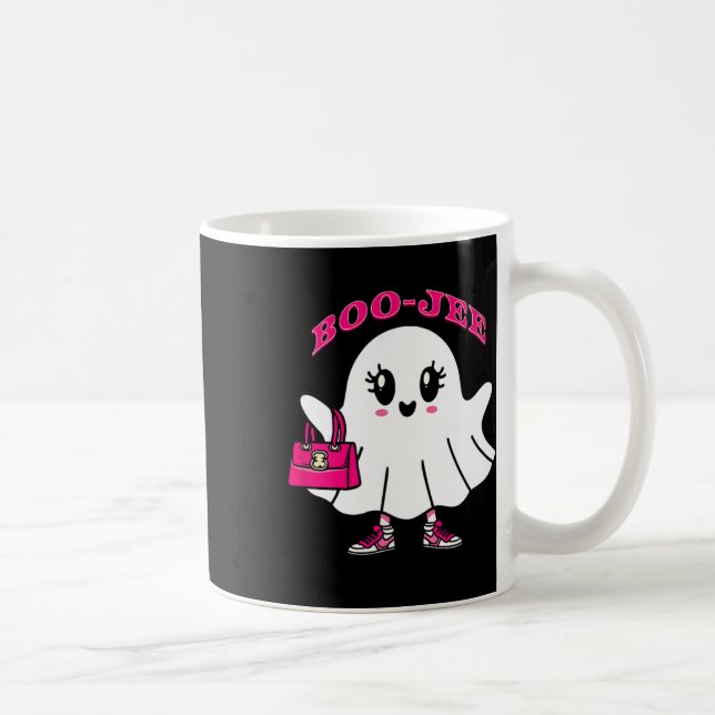 Pink Boo-jee Funny Ghost Halloween  Coffee Mug (Right)