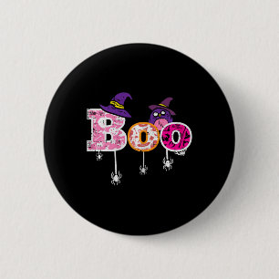 Pink Boo Spider Owl Scary Halloween Costume Women 6 Cm Round Badge