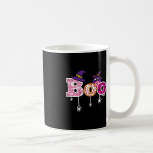 Pink Boo Spider Owl Scary Halloween Costume Women Coffee Mug