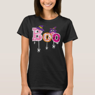 Pink Boo Spider WItch Hat Cute Scary Halloween Gir T-Shirt