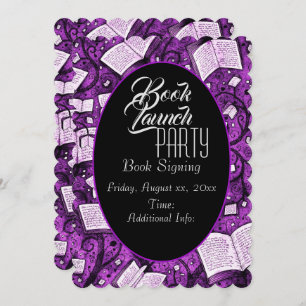 Pink Book Launch Party Invitation