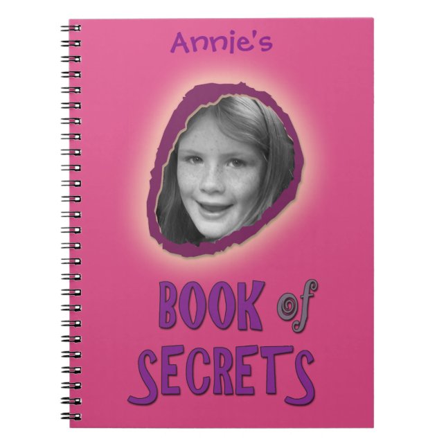 Pink Book of Secrets with Custom Photo and Name (Front)
