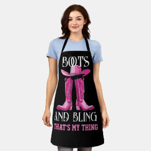 Pink Boots and Bling That's My Thing Apron