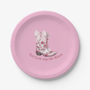 Pink Boots and Bows plates