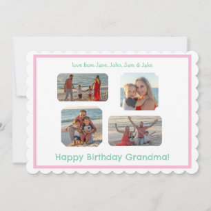Pink Border Scallop PHOTO Birthday