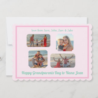 Pink Border Scallop PHOTO Grandparents Day