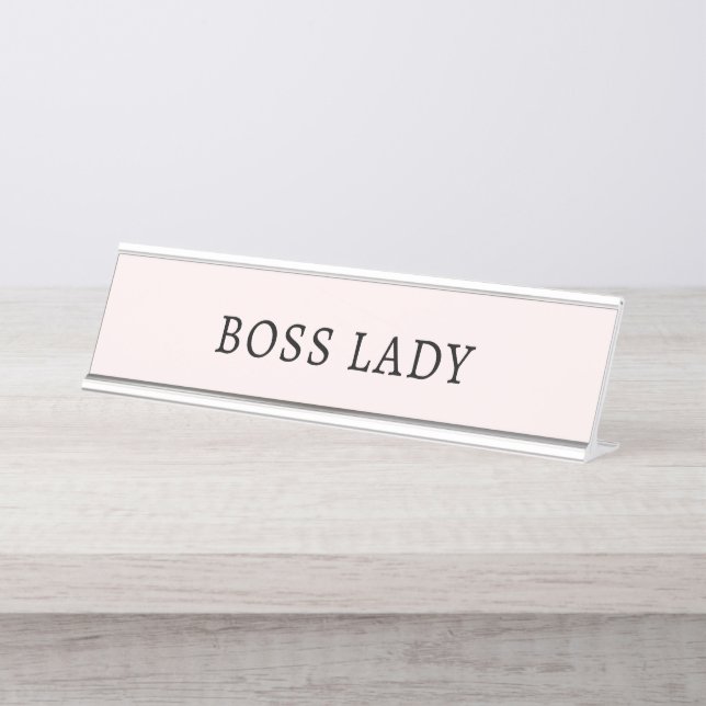 Pink Boss Lady  Desk Name Plate (Front)