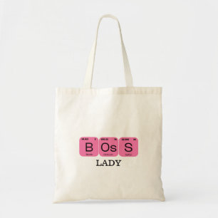 Pink Boss Lady Periodic Table Element Tote Bag