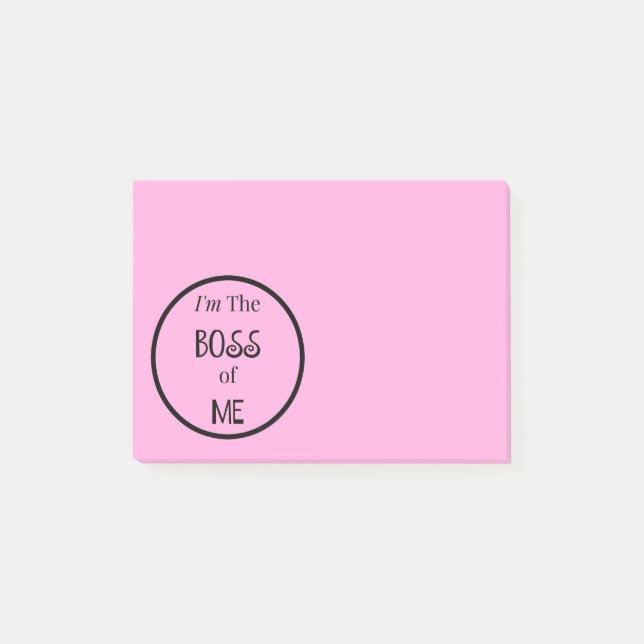 Pink Boss of Me Notepad (Front)